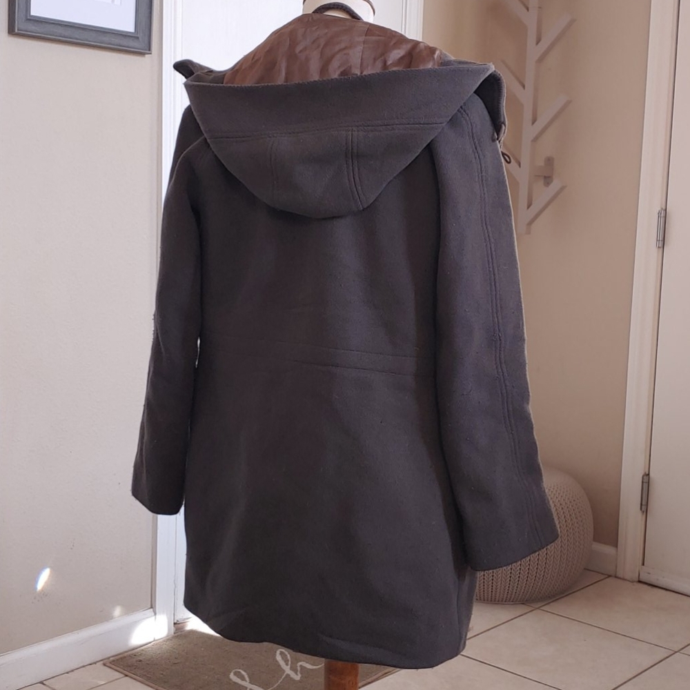 ๐J.Crew Stadium Cloth Nello Gori Wool Coat Hood - Picture 5 of 16